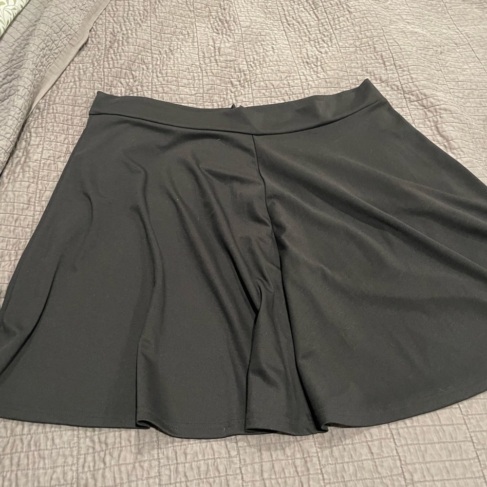 Shien Plus Size High Waisted Skater Skirt